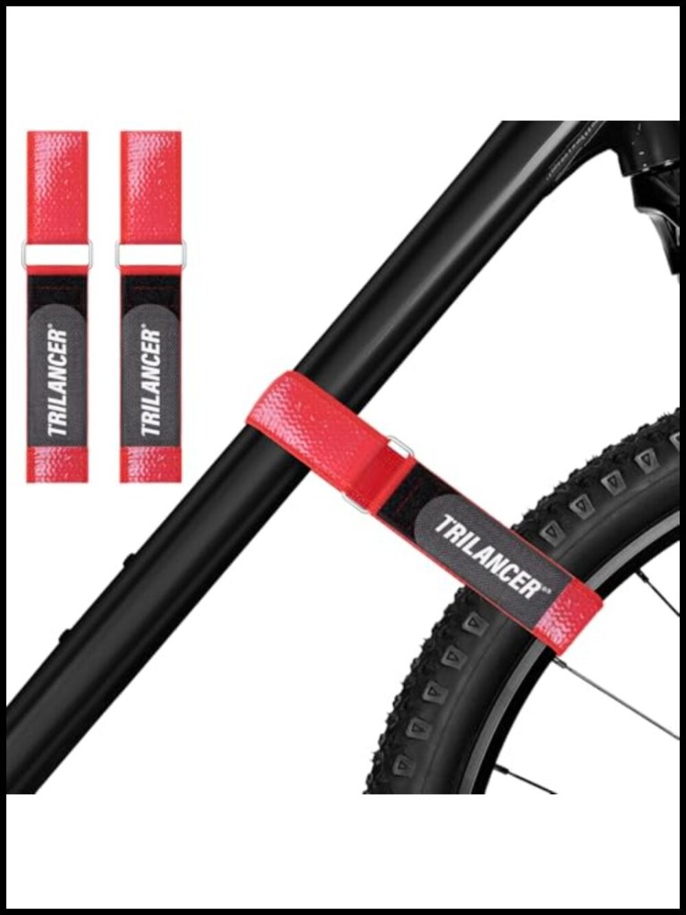 Bike Rack Straps Extra-Wide Silicone Anti-Slip Coating 26''x1.5''